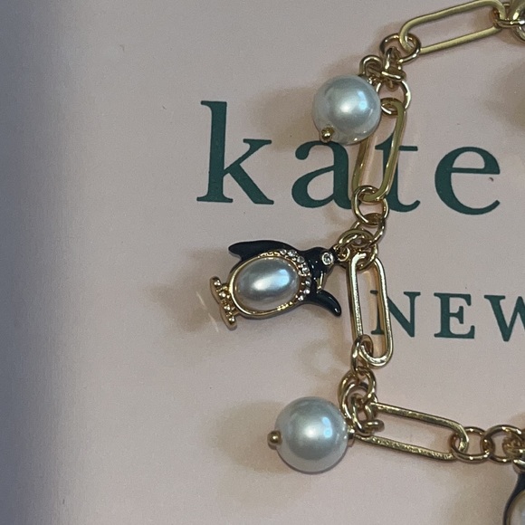 ♠️kate spade Arctic Friends Penguin Charm Bracelet, NWT - Picture 6 of 11